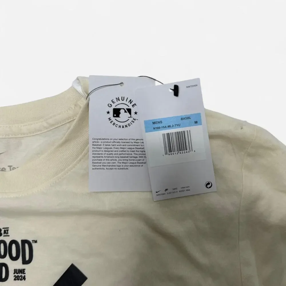 Nike MLB Rickwood Field 2024 Cream Graphic T Shirt Mens Medium
